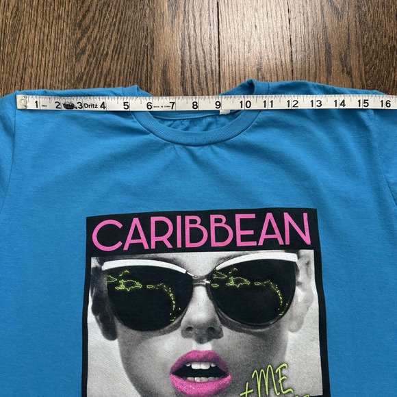 Women's Caribbean Bahamas paradise Blue Large cruise T-shirt Vacation Summer Tee - Picture 4 of 9